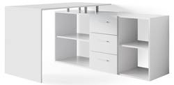 Bureau d'angle Dante blanc