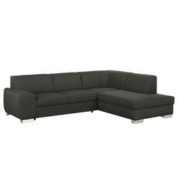 Ecksofa Bollon Webstoff Dunkelgrau