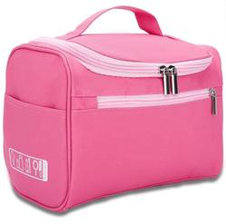 INTIRILIFE Reisetasche Grau – 24x12x12 Cm, Polyester | Kulturbeutel Mit Reißverschluss & Tragegriff