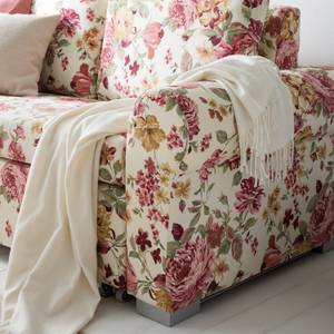 Canapé convertible LATINA Basic Country Tissu - Multicolore - Tissu Orgesa: Beige/Rose vif - Largeur : 185 cm