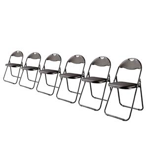 Lot de 6 chaises pliantes Kyra Noir