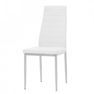 Fauteuils Alice Springs (lot de 4) Cuir synthétique blanc