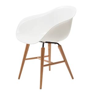 Armlehnenstuhl Forum Wood (4er-Set) Kunststoff/Buche massiv - Weiß