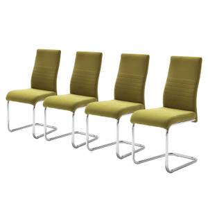 Chaises cantilever Claras (lot de 4) Vert kiwi