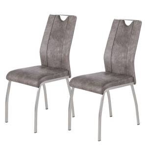 Chaises Scalea (lot de 2) Gris vintage