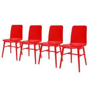 Eetkamerstoelen Terrence (4-delige set) Rood