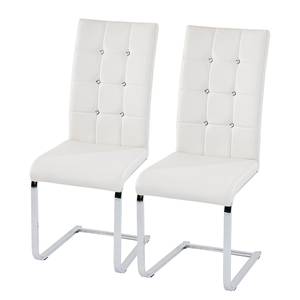 Eetkamerstoelen Carina (2-delige set) wit - Wit