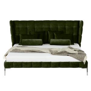 Gestoffeerd bed Neo fluweel Antiek groen - 140 x 200cm