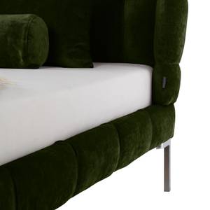 Gestoffeerd bed Neo fluweel Antiek groen - 140 x 200cm