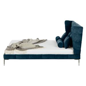 Gestoffeerd bed Neo fluweel Donkerblauw - 140 x 200cm