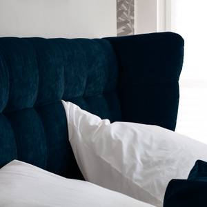 Gestoffeerd bed Neo fluweel Donkerblauw - 140 x 200cm