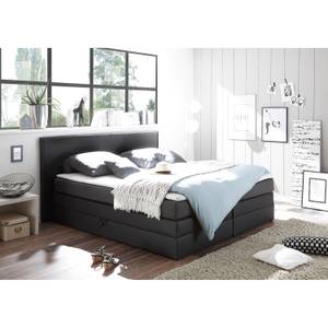 Lit boxspring Ariton Avec coffres de lit et surmatelas - Imitation cuir / Tissu