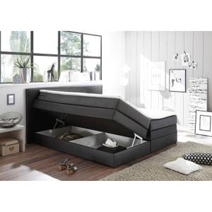 Boxspring Ariton Zwart - Kunstleer - Textiel - 200 x 103 x 209 cm