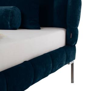 Gestoffeerd bed Neo fluweel Donkerblauw - 180 x 200cm