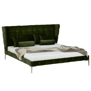 Gestoffeerd bed Neo fluweel Antiek groen - 160 x 200cm