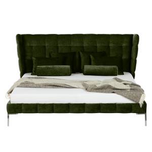 Gestoffeerd bed Neo fluweel Antiek groen - 160 x 200cm