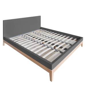 Bed LINDHOLM - hoogte 96 cm Grijs - 140 x 200cm