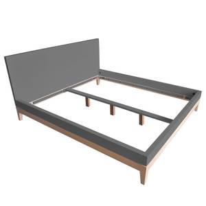 Bett LINDHOLM - Höhe 96 cm Grau - 160 x 200cm