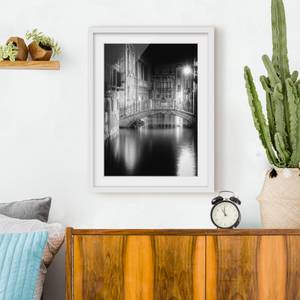 Bild Brücke Venedig II Kiefer teilmassiv - Weiß - 30 x 40 cm