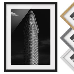 Tableau déco Flatiron Building I Pin massif - Noir - 50 x 70 cm