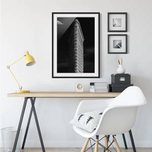Tableau déco Flatiron Building I Pin massif - Noir - 50 x 70 cm