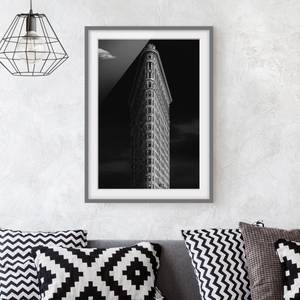 Tableau déco Flatiron Building III Partiellement en pin massif - Gris - 40 x 55 cm