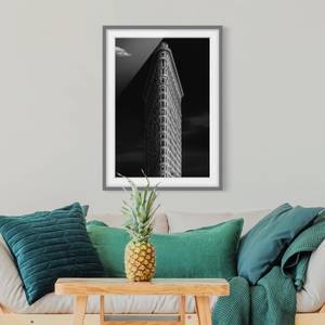 Tableau déco Flatiron Building III Partiellement en pin massif - Gris - 40 x 55 cm
