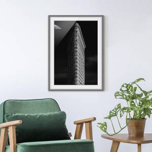 Afbeelding Flatiron Building III deels massief grenenhout - grijs - 50 x 70 cm