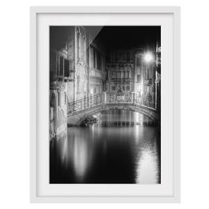 Afbeelding Brug Venetië II deels massief grenenhout - wit - 70 x 100 cm