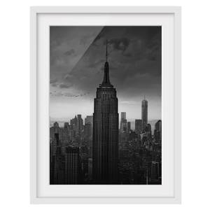 Tableau déco New York Rockefeller  II Partiellement en pin massif - Blanc - 50 x 70 cm