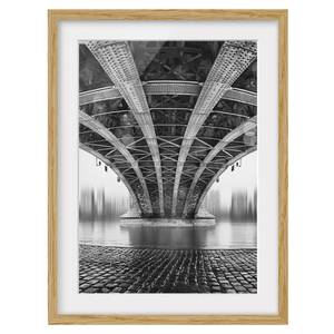 Tableau déco Under The Iron Bridge IV Partiellement en chêne massif - Chêne - 40 x 55 cm