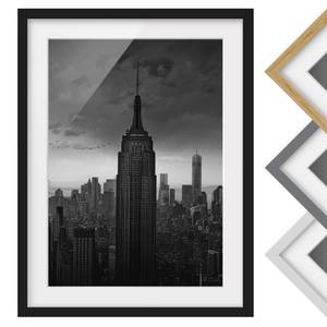 Tableau déco New York Rockefeller I Pin massif - Noir - 40 x 55 cm