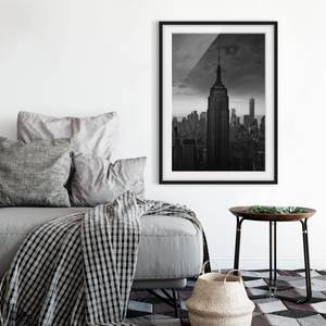 Tableau déco New York Rockefeller I Pin massif - Noir - 40 x 55 cm