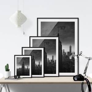 Tableau déco New York Rockefeller I Pin massif - Noir - 40 x 55 cm