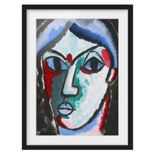 Impression d’art portrait d’un homme I Pin massif - Noir - 70 x 100 cm