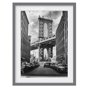 Bild Manhattan Bridge in America III Kiefer teilmassiv - Grau - 50 x 70 cm