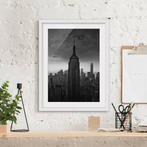 Tableau déco New York Rockefeller  II Partiellement en pin massif - Blanc - 30 x 40 cm