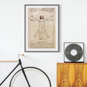 Afbeelding Da Vinci III deels massief grenenhout - grijs - 40 x 55 cm