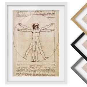 Bild Da Vinci II Kiefer teilmassiv - Weiß - 40 x 55 cm