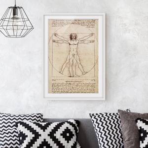 Bild Da Vinci II Kiefer teilmassiv - Weiß - 70 x 100 cm