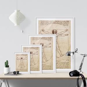 Bild Da Vinci II Kiefer teilmassiv - Weiß - 70 x 100 cm