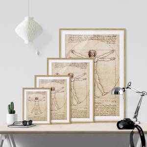 Afbeelding Da Vinci IV deels massief eikenhout- eikenhout - 50 x 70 cm