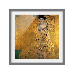 Impression d’art Adele Bloch-Bauer VII Partiellement en pin massif - Gris - 50 x 50 cm