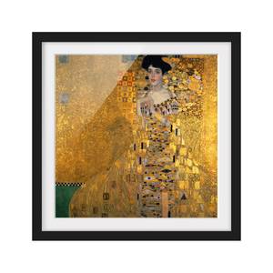 Impression d’art Adele Bloch-Bauer V Pin massif - Noir - 70 x 70 cm