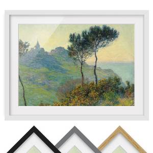 Impression d’art Varengeville II Partiellement en pin massif - Blanc - 55 x 40 cm