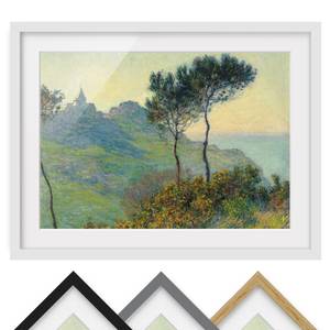 Impression d’art Varengeville II Partiellement en pin massif - Blanc - 70 x 50 cm