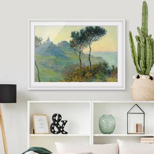 Impression d’art Varengeville II Partiellement en pin massif - Blanc - 70 x 50 cm