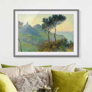 Impression d’art Varengeville III Partiellement en pin massif - Gris - 100 x 70 cm