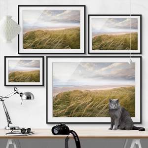 Impression d’art rêve de dunes I Pin massif - Noir - 70 x 50 cm