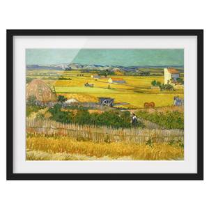 Impression d’art la récolte I Pin massif - Noir - 100 x 70 cm